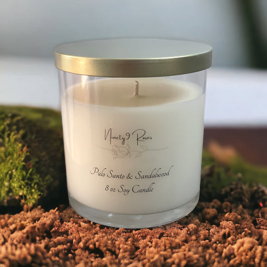 Palo Santo & Sandalwood 8oz Soy Candle